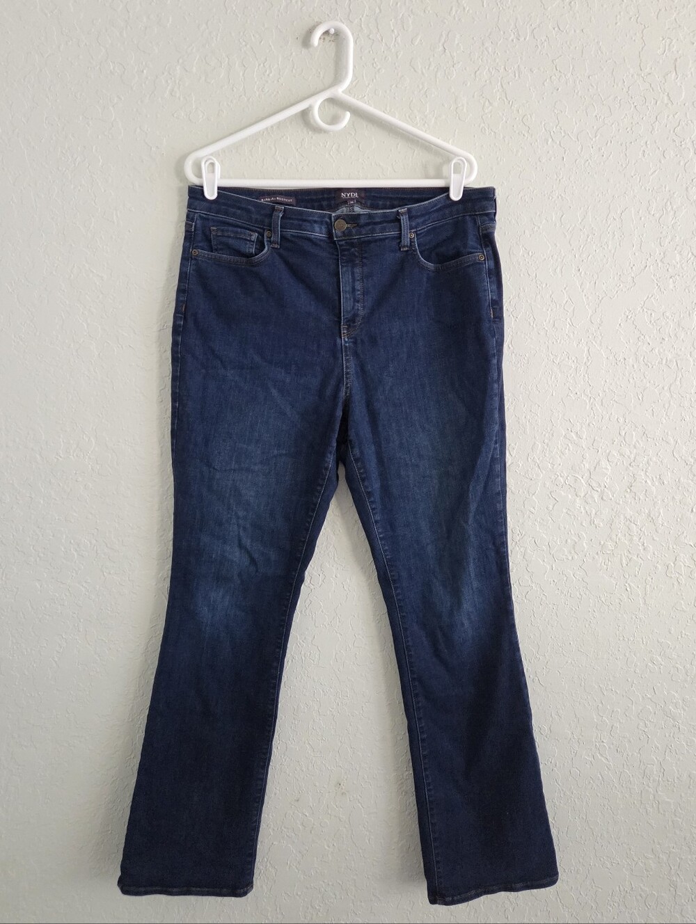 NYDJ Barbara Bootcut Dark Indigo Flare Jeans w/Lift Tuck Technology